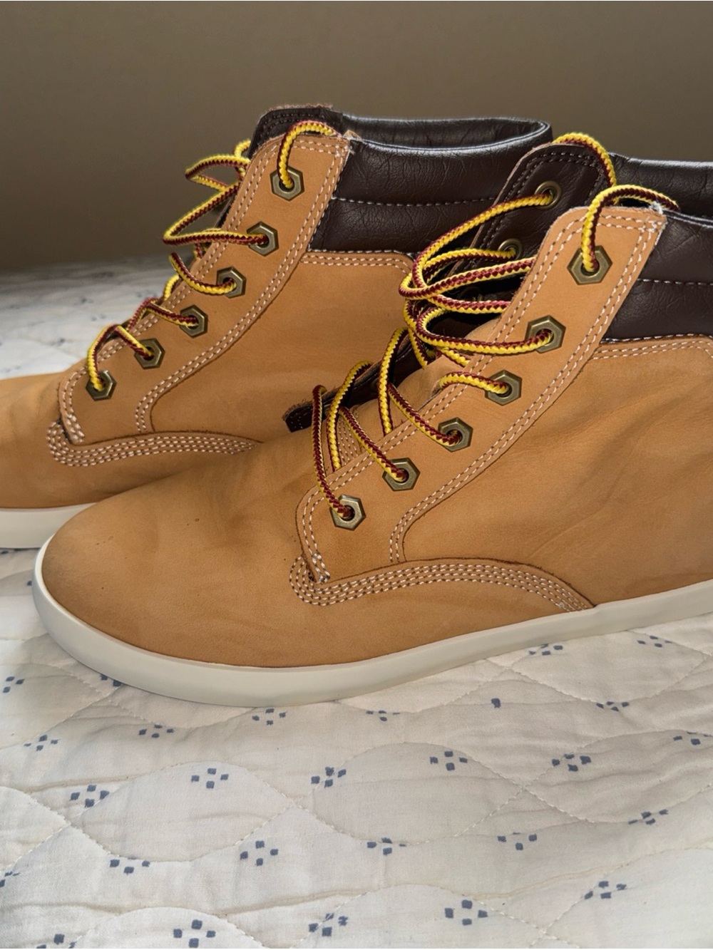 Timberland Leather Dausette Wheat Nubuck Sneaker Boot A1KLZ Women’s Boots Sz 10 - Picture 2 of 7